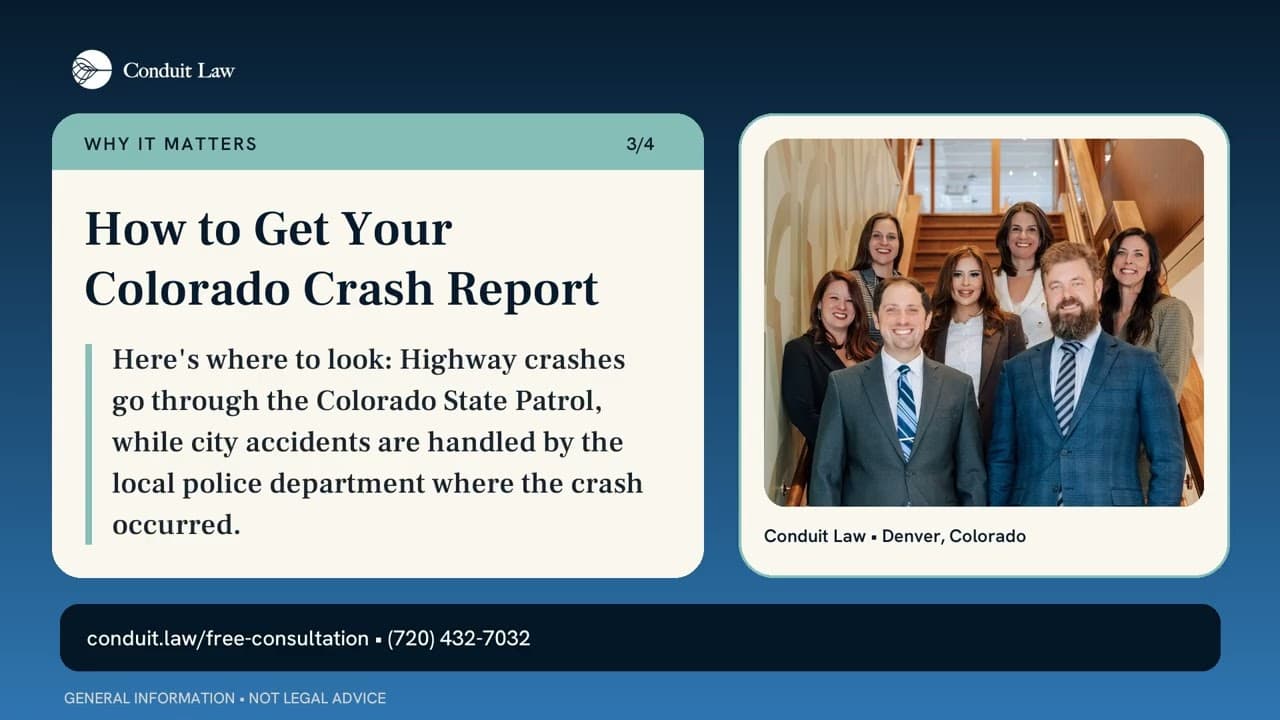 Colorado Accident Report - Conduit Law video