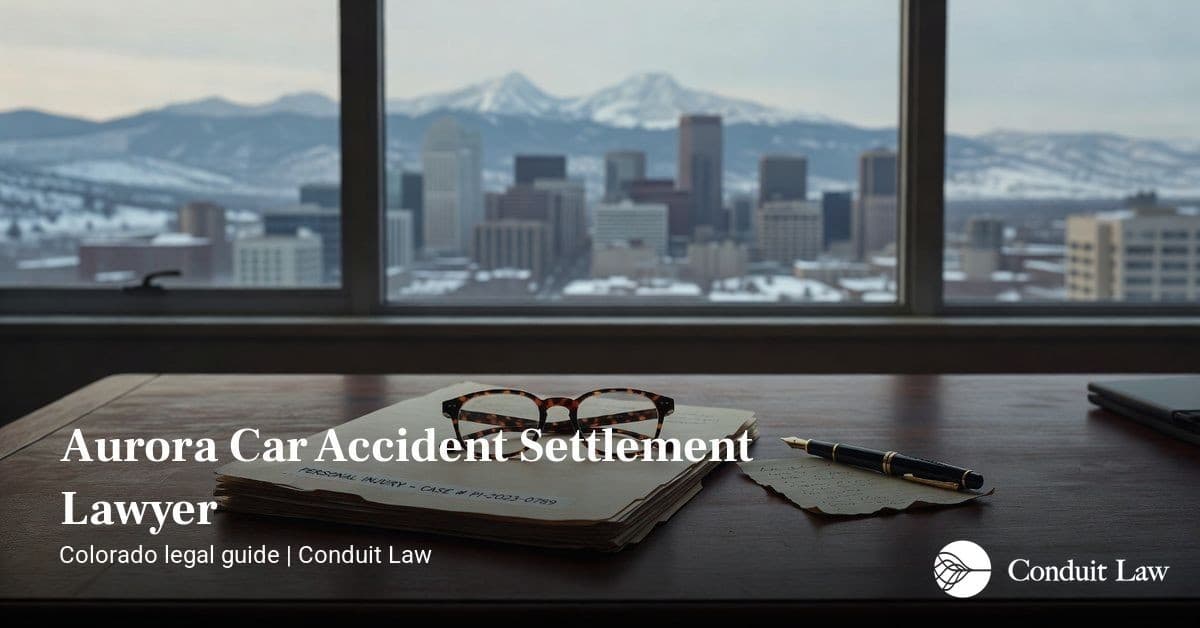 Aurora Car Accident Settlement Lawyer | Conduit Law - Colorado personal injury legal article