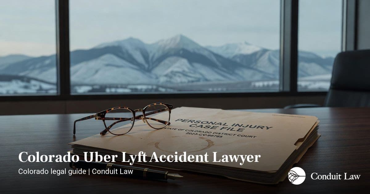 Colorado Uber Lyft Accident Lawyer | Conduit Law - Colorado personal injury legal article