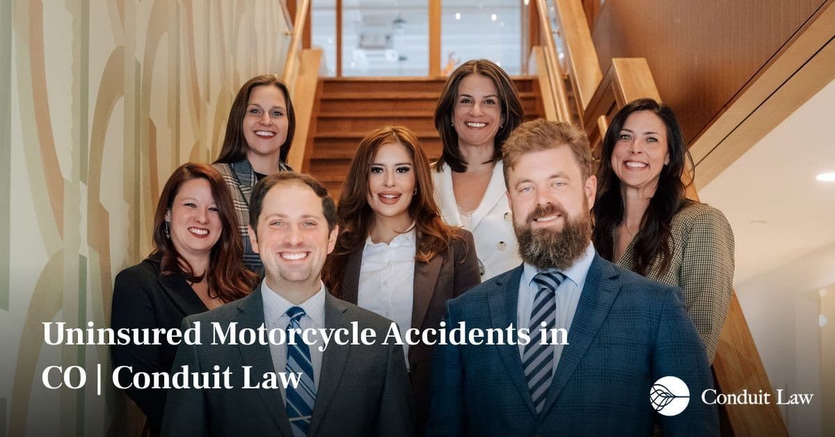 Uninsured Motorcycle Accidents in CO | Conduit Law - Colorado personal injury legal article